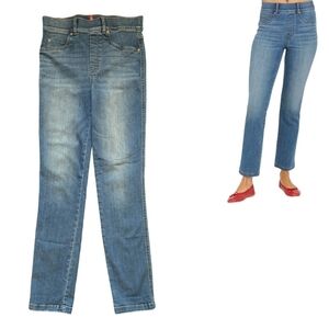 Spanx Vintage Indigo Medium Wash Straight Leg Ankle Jeans 20356T TALL LONG